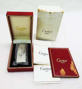 ◆ 未使用 カルティエ Cartier ライター レトロ アンティーク 長期保管品 / 箱 冊子付 ◆ 