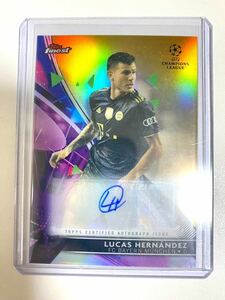 2021-22 Topps Finest UCL Lucas Hernandez Gold Auto /50 バイエルン直筆サインカード 