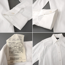 A.P.C. アーペーセー ブロード生地 ホワイトコットン カジュアルドレスシャツ 2(M) フランス製_画像3