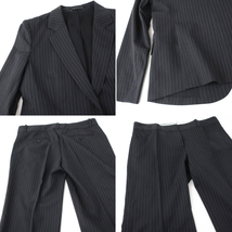 大きいサイズ◎theory セオリー パンツスーツ ワンボタンジャケット ストライプ 8号(167-92) 濃紺_画像5