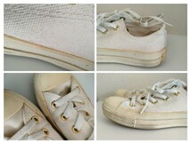 即決！CONVERSE コンバース オールスターGE 23cm ホワイト　ゴールド_画像9