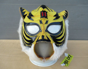 ■初代 タイガーマスク OJISAN マスク 80年代 黄メッシュ■は-15