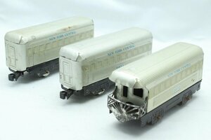  Manufacturers unknown * tin plate made passenger car NEW YORK CENTRAL 3 both set O gauge railroad model * #4479