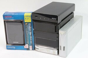 【未開封あり】 外付けHDD/ハードディスクドライブ まとめ [BUFFALO] [Logitec] など 7台まとめ ＊ #4641