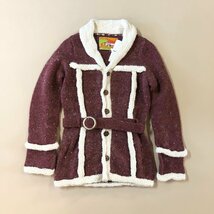 ★美品 COUNTRY Wear OZONE COMMUNITY オゾンコミュニティ ニットコート アウター エンジ系 0.92kg★_画像1