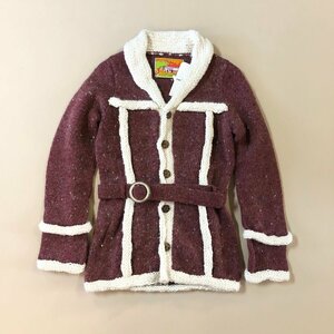 ★美品 COUNTRY Wear OZONE COMMUNITY オゾンコミュニティ ニットコート アウター エンジ系 0.92kg★