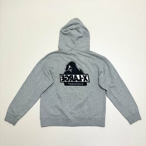 ●XLARGE エクストララージ パーカー トップス OGゴリラ スタンダードロゴ バックプリント 綿100% グレー サイズM メンズ 0.66kg●