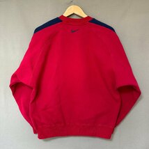 ■NIKE ナイキ ヴィンテージ 90s トレーナー トップス スウェット 銀タグ ビッグロゴ 裏起毛 メンズ サイズL レッド■_画像2