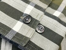 ●BURBERRY LONDON バーバリー ロンドン シャツ カジュアル チェック柄 コットン100％ 三陽商会 グリーン系 サイズM メンズ 0.17kg●_画像7