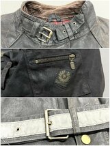 ●70s 80s vintage Belstaff ベルスタッフ オイルドジャケット アウター ベルト ワッペン イタリア製 ダークブラウン メンズS 1.88㎏●_画像5