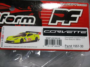 未使用未開封品品 プロトフォーム 1557-30 Chevrolet Corvette C7.R 1/10RC ボディ(190mm)