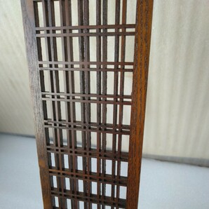 【送料込み】ケヤキ 組子の飾り板1枚 管理番号（1463）デッドストック 木製彫刻 塗り仕上 高さ76.6㎝×幅8.9㎝×厚み5.5㎜の画像5