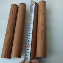 【送料込み】紫檀棒4本　管理番号（1464）木地仕上　長さ24㎝×直径3.6㎝　デッドストック　木製彫刻　テーブル脚にも使えます。_画像8