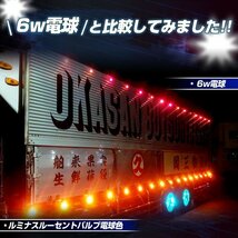 【アイスブルー2個セット】 ルミナスルーセントバルブ 角マーカー用 BA9s led G14 12v 24v 6w 箱マーカー デコトラ トラック 竹村商会_画像9