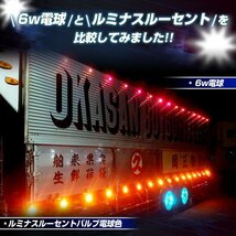 【電球色50個セット】 ルミナスルーセントバルブ 角マーカー用 BA9s led G14 12v 24v 6w 箱マーカー デコトラ トラック 竹村商会_画像9