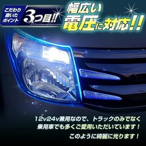 【イエロー左右セット】 24v led t10ウェッジ球 イエロー ポジションランプ ルームランプ 左右セット 12v led トラック デコトラ 竹村商会_画像6