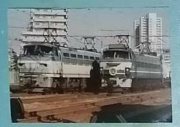電車の写真　JR貨物 EF66 27 ＆　ブルートレイン？　2枚セット