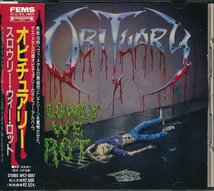 90年洋楽┃オビチュアリー│Obituary┃スロウリー・ウィー・ロッド│Slowly We Rot┃アポロンAPCY-8087│1992.07.21年│2600円┃管理7266_画像1