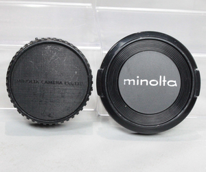 1011101 【並品 ミノルタ】 minolta MDマウントレンズリアキャップ＆55mm レンズキャップ