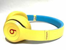 bk-329 Beats by Dr. Dre beats ビーツ solo3 Wireless ワイヤレスヘッドフォン クラブイエロー （O36-1）_画像6