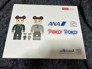 BE@RBRICK for ANA CAPTAIN ポコちゃん&CAペコちゃん　400% フィギュア　不二家　メディコムトイ　ベアブリック