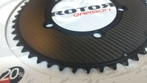 【極美品】ROTOR QARBON NO-Q AERO アウター チェーンリング PCD110 50T 5アーム【定価29,800円】_画像3