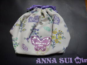 * Anna Sui Mini *botanikaru floral print * pouch * tag equipped * diapers inserting * lunch bag *ANNASUImini*
