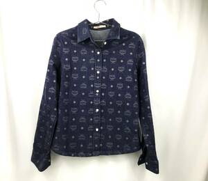 MCM Vintage Denim jacket lady's outer navy total pattern JTB-52