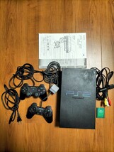 SONY プレイステーション2 PS2 本体 SCPH-50000 コントローラー2台付 メモリーカード 電源ケーブル AVケーブル付属 動作確認済み_画像1