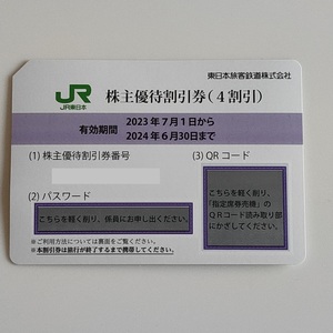 JR東日本 株主優待券 1枚 番号通知のみ 2024年6月30日まで