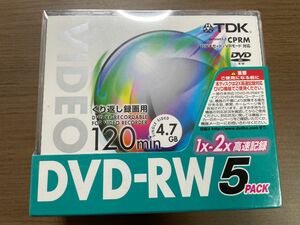 【新品・未開封】TDK DVD-RW 5PACK 120min 4.7GB