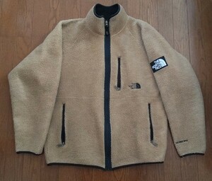 清潔【安心の日本製】正規品/ヴィンテージ THE NORTH FACE NA3951 GORE WIND STOPPER ボアフリースジャケット刺繍ロゴ ベージュ【LL(XL)】