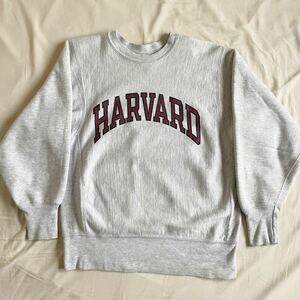 90s Champion 染み込み HARVARD リバースウィーブ トリコ 刺繍タグ USA製 M スウェット ヴィンテージ チャンピオン 70s 80s