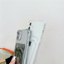 スマホケース【iPhone12proMax】カード収納 トレカ 韓国 クリア 透明_画像5