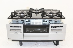 ☆激安☆未使用品☆リンナイ ビルトインガスコンロ R3634C0W1V(LPG)3口 ガラストップタイプ