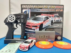 ★ジャンク プロポ通電確認済 INDOOR RACER RC 1/43 SPEC-1 ロックタイトゼクセル GT-R 2ch DIGITAL ラジコンEPOCH★インドアレーサー★