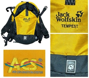 希少ジャックウルフスキンJackWolfskin★TEMPESTリュック★AirConditionSystem★オレンジｘブラック★28x42x15