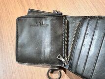 Yohji Yamamoto S'YTE ZIPPER WALLET 牛革 二つ折りウォレット小銭入コインケース脱着可能 ネック ストラップ取付可能 ヨウジヤマモト 財布_画像7