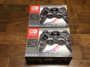 【未使用】GAME CONTROLLER ワイヤレス　NINTENDO Switch対応　クリアブラック　2個セット