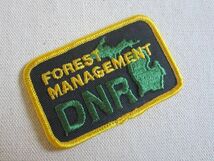 ビンテージ FOREST MANAGEMENT DNR 森林管理 狩猟 公園 釣り ワッペン/パッチ 企業 USA 古着 アメリカ アメカジ カスタム キャップ ① 185_画像2