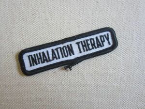 ビンテージ INHALATION THERAPY 吸入療法 医療 ワッペン/パッチ 企業 USA 古着 アメリカ アメカジ カスタム キャップ ワークシャツ 184