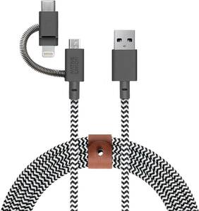 NATIVE UNION [ネイティブユニオン] BELT Cable Universal 3-in-1(ライトニング/USB-C/Micro-USB端子対応) [MFi認証] (2m)(Zebra)/231