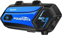 FODSPORTS バイク インカム M1-S Plus インカム 最大6人同時通話 連続使用20時間 FMラジオ対応 音楽共有 Bluetooth/229_画像1