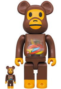 新品/即日発送/国内正規品　BE@RBRICK BABY MILO(R) AND BANANA 100％ & 400％ ベアブリック メディコムトイ