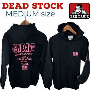 ■dead stock■レアアイテム【新品　未使用】BENDAVIS ワンポイント　プルパーカーMサイズ　MADE IN Hondurasスウェットパーカー 裏起毛