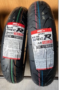 IRC　110/70-17　130/70-17　RX03　SPEC-R　送料無料　消費税込　CBR　ニンジャ