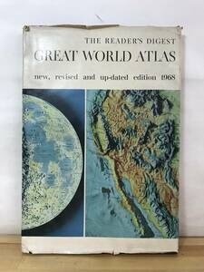 A26*THE READERS DIGEST GREAT WORLDATLAS antique Vintage display in dust real industry series design interior Cafe 231129
