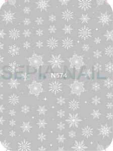 ネイルシール ステッカー 雪の結晶 スノーフレーク ホワイト【N574】11031951