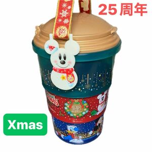 ディズニーリゾート 25周年記念 クリスマス ポップコーンバケット