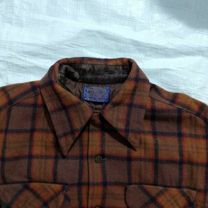 PENDLETON ペンドルトン　ボードシャツ ウールシャツ ボックス　ループカラー　開襟　長袖　シャツ　60's ビンテージ　vintage wool shirt